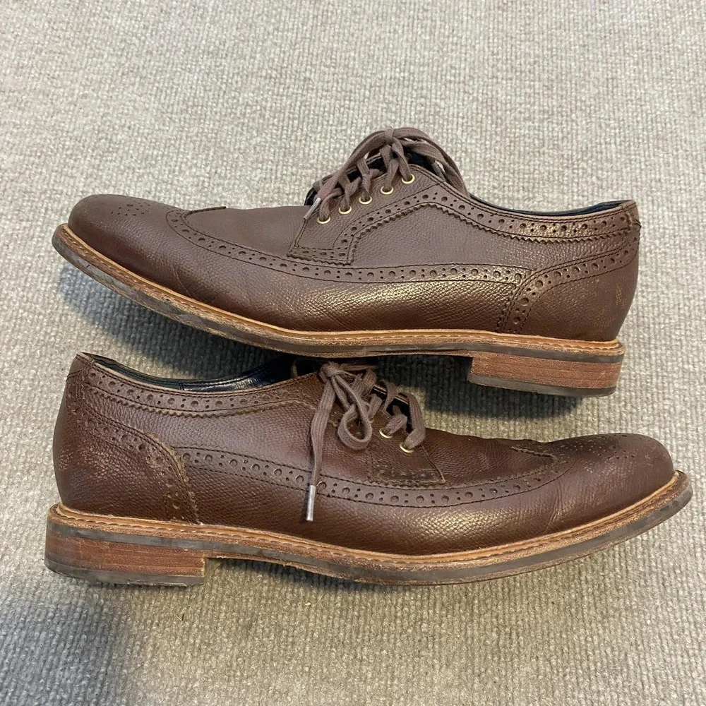 Cole Haan Shoes Mens Size 11 M Brown Leather Wingtip Brogue‎ Dress Oxfords